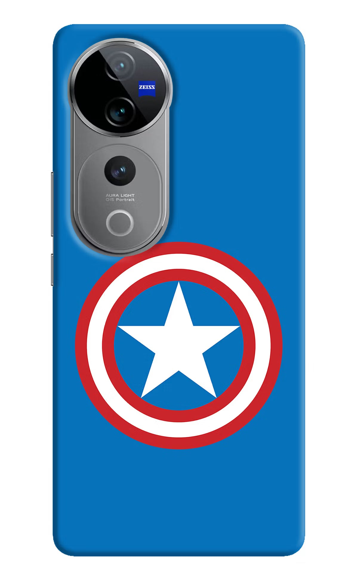 Captain America Logo Vivo V40 Pro 5G Hard Case Back Cover by Casekaro