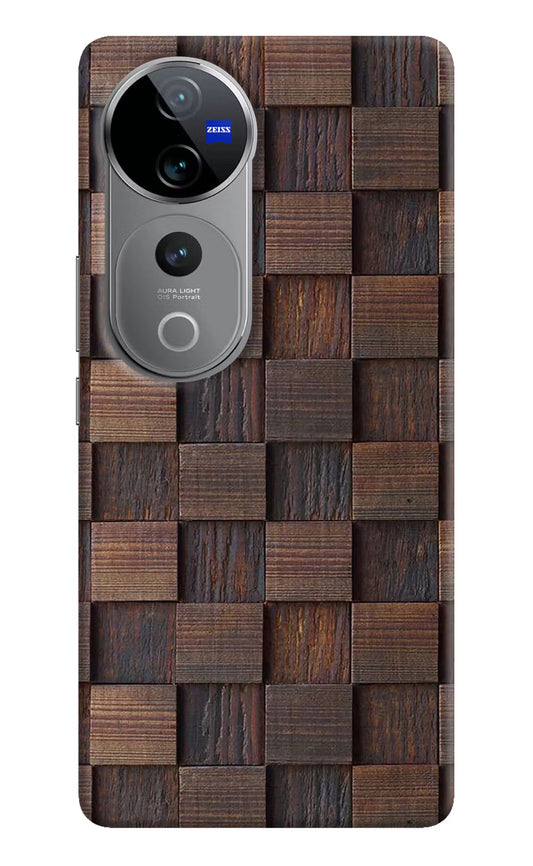 Wooden Cube Design Vivo V40 Pro 5G Hard Case Back Cover by Casekaro