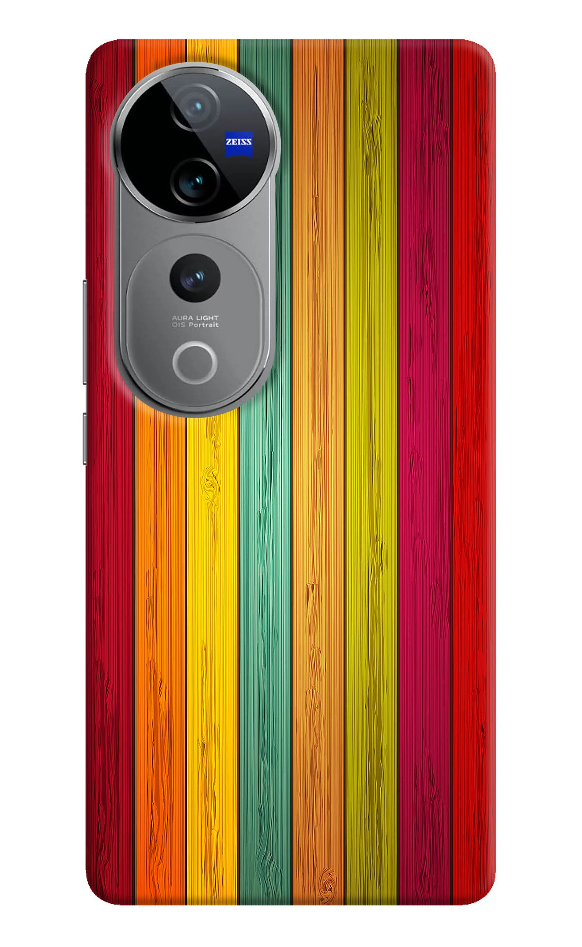 Multicolor Wooden Vivo V40 Pro 5G Back Cover