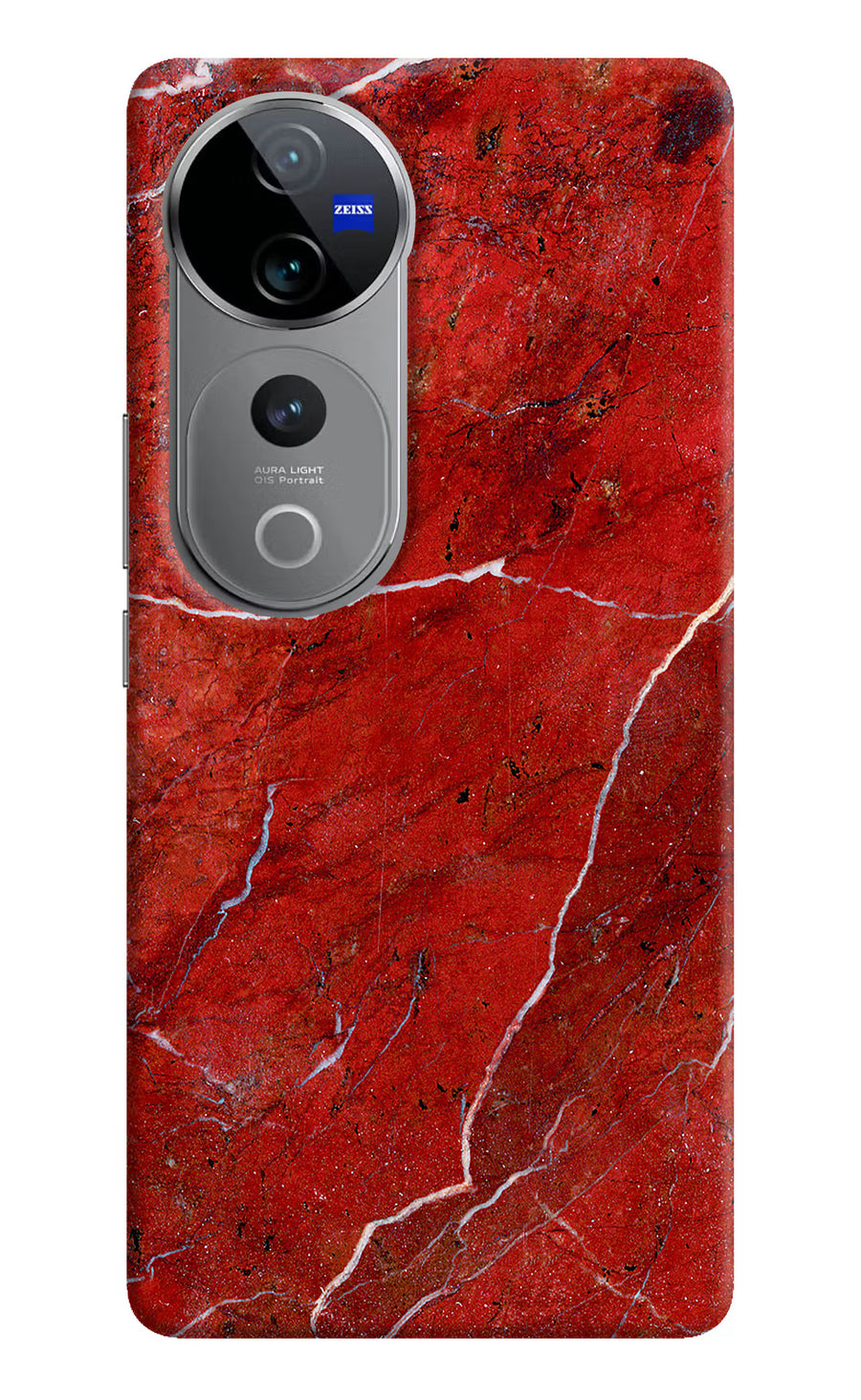 Red Marble Design Vivo V40 Pro 5G Back Cover, Hard case