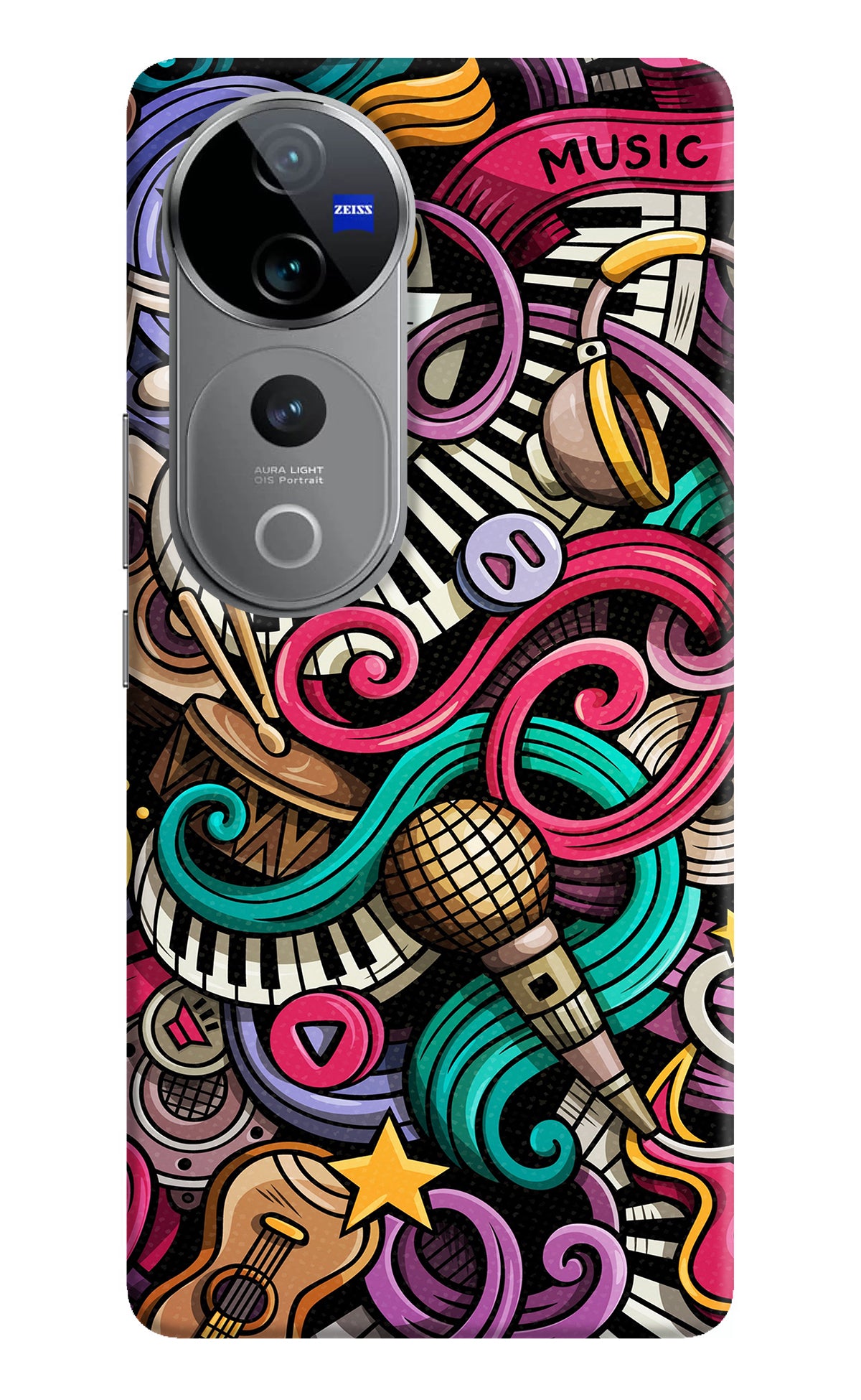 Music Abstract Vivo V40 Pro 5G Back Cover