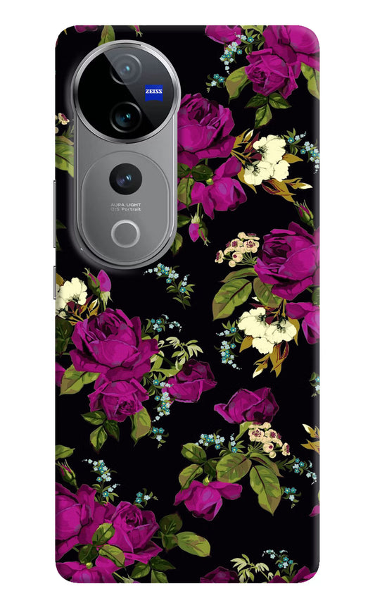 Flowers Vivo V40 Pro 5G Hard Case Back Cover by Casekaro