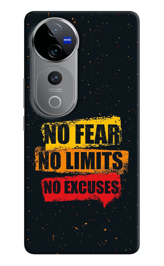 No Fear No Limits No Excuse Vivo V40 Pro 5G Hard Case Back Cover by Casekaro