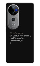 Life Motto Code Vivo V40 Pro 5G Hard Case Back Cover by Casekaro