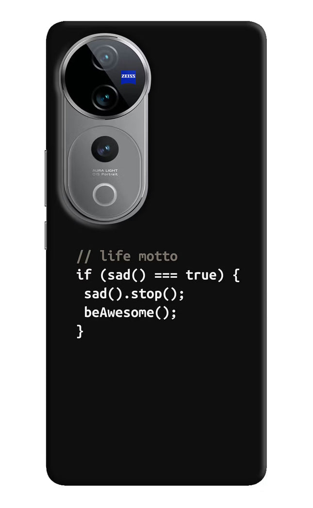 Life Motto Code Vivo V40 Pro 5G Hard Case Back Cover by Casekaro