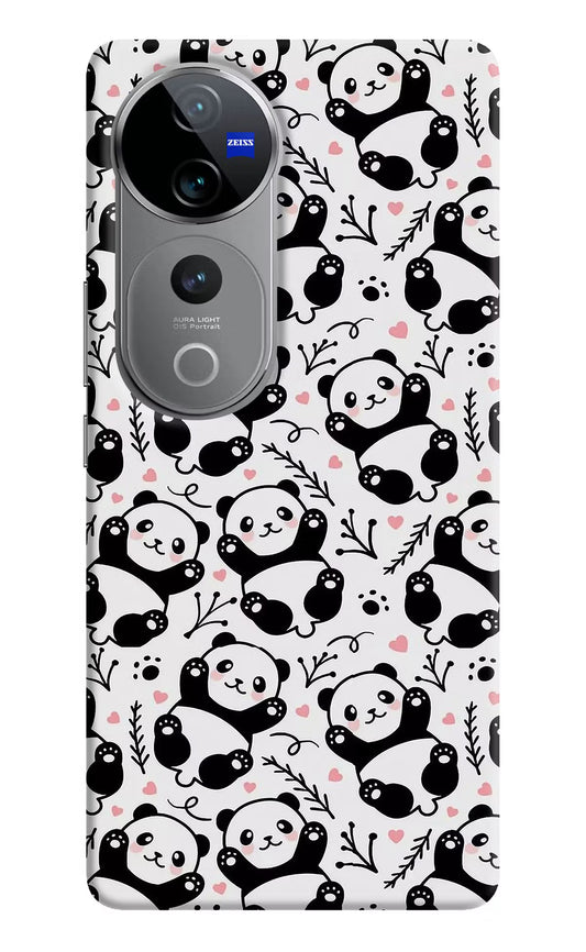 Cute Panda Vivo V40 Pro 5G Hard Case Back Cover by Casekaro