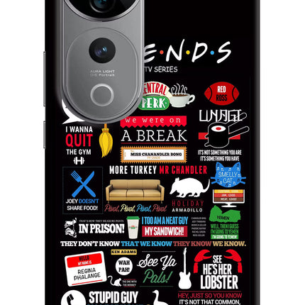 FRIENDS Vivo V40 Pro 5G Hard Case Back Cover by Casekaro