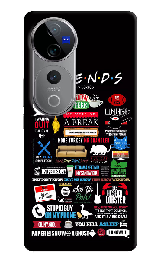 FRIENDS Vivo V40 Pro 5G Hard Case Back Cover by Casekaro