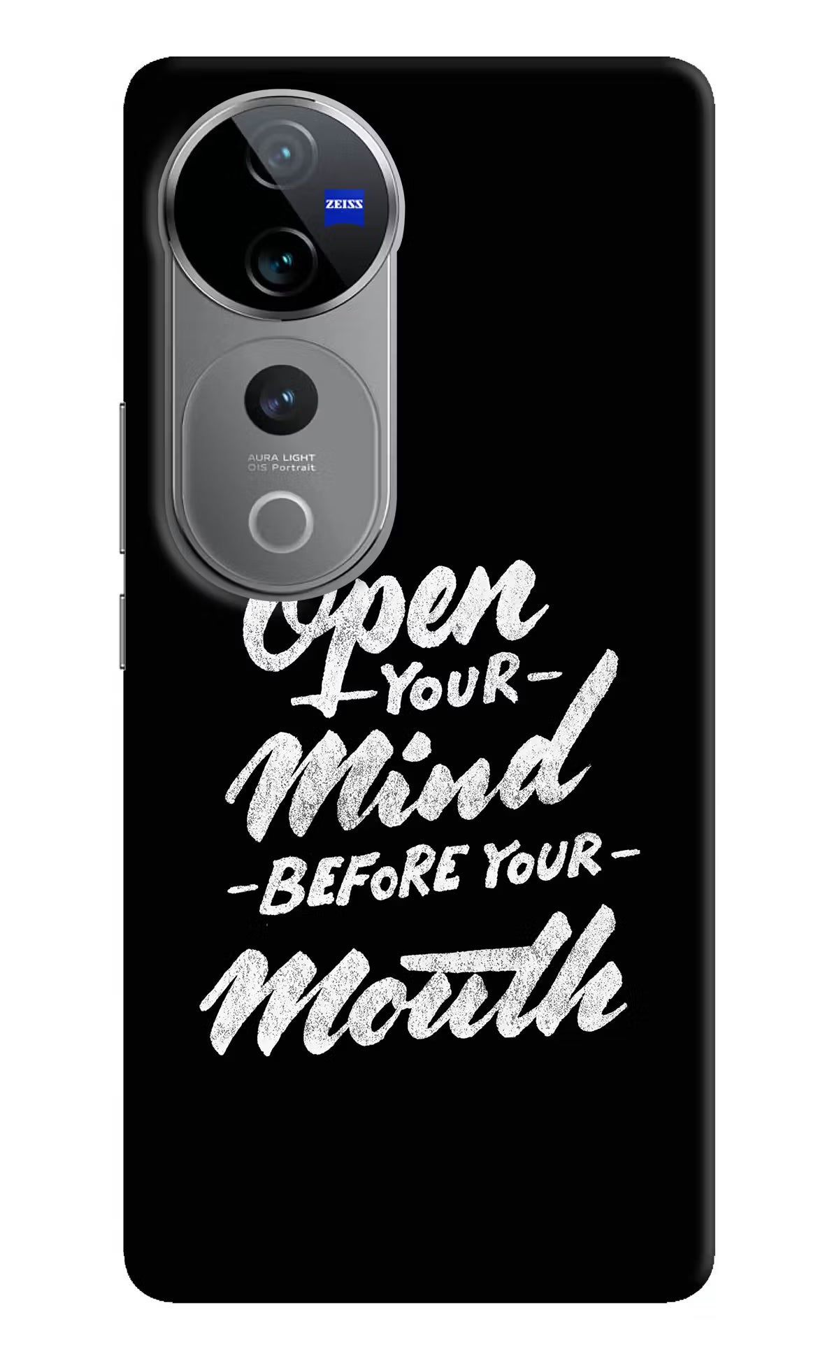 Open Your Mind Before Your Mouth Vivo V40 Pro 5G Hard Case Back Cover by Casekaro