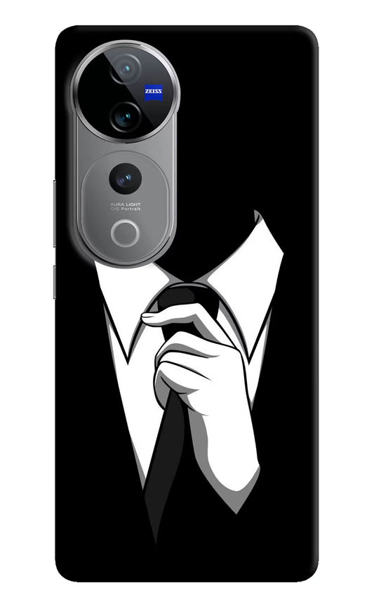 Black Tie Vivo V40 Pro 5G Hard Case Back Cover by Casekaro