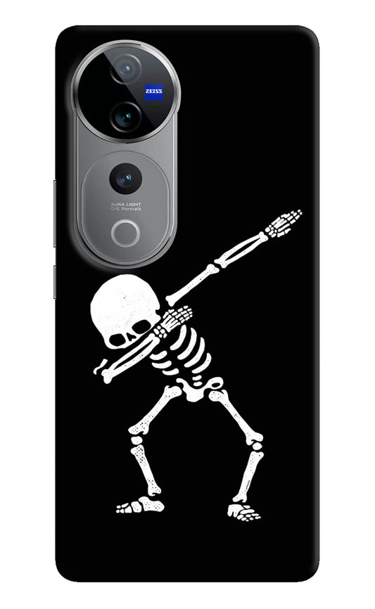 Dabbing Skeleton Art Vivo V40 Pro 5G Back Cover