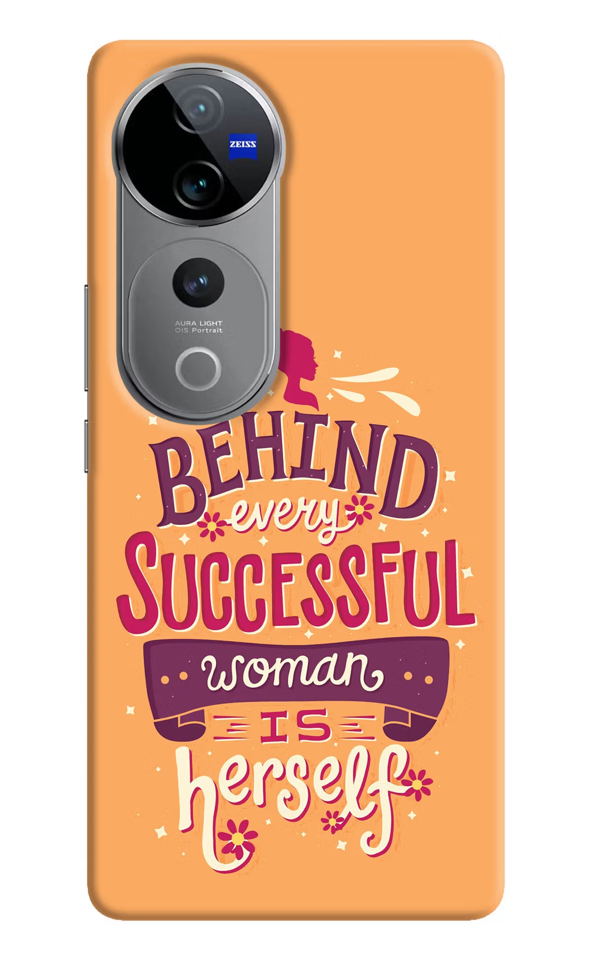 Behind Every Successful Woman There Is Herself Vivo V40 Pro 5G Hard Case Back Cover by Casekaro