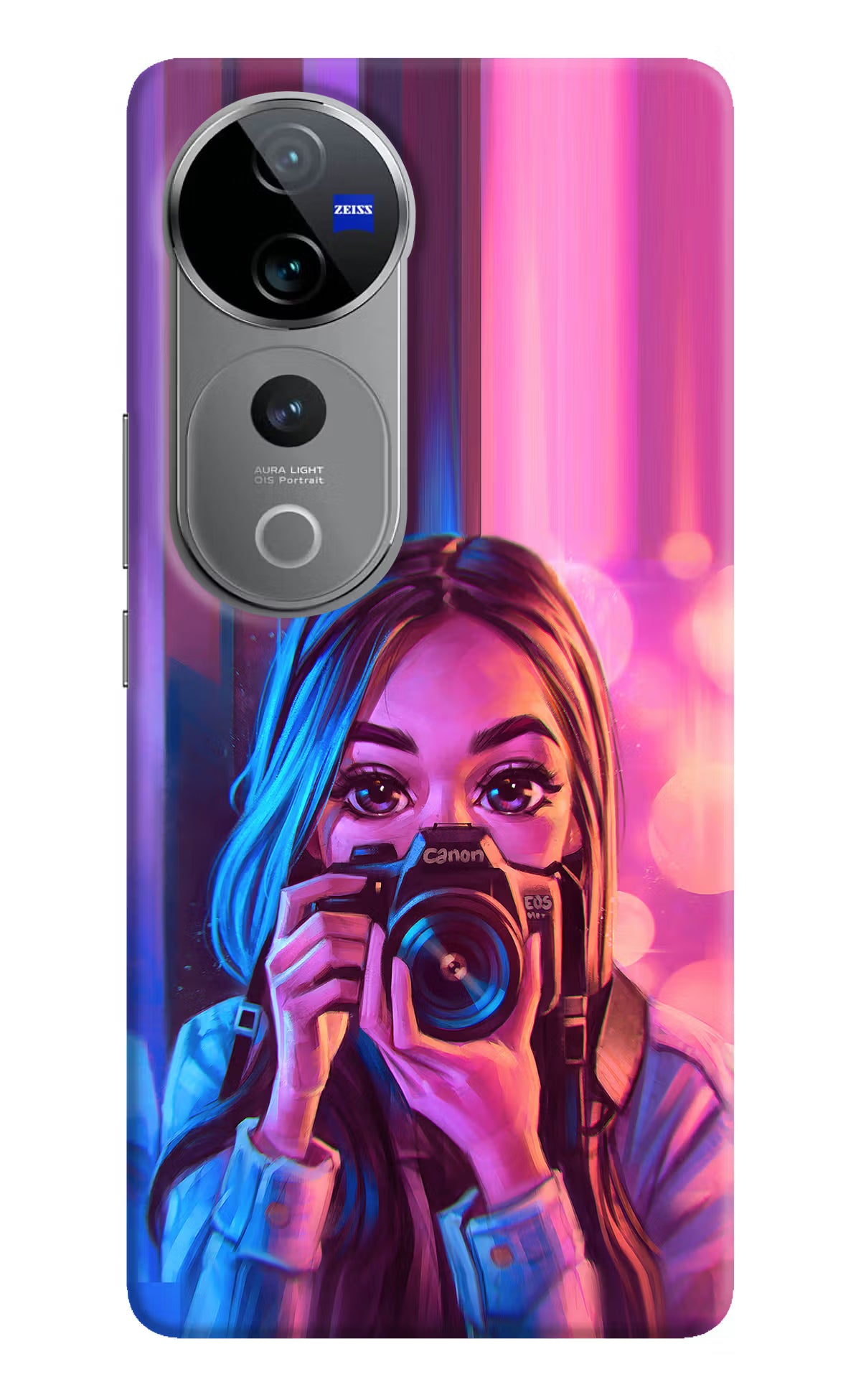 Girl Photographer Vivo V40 Pro 5G Hard Case Back Cover by Casekaro