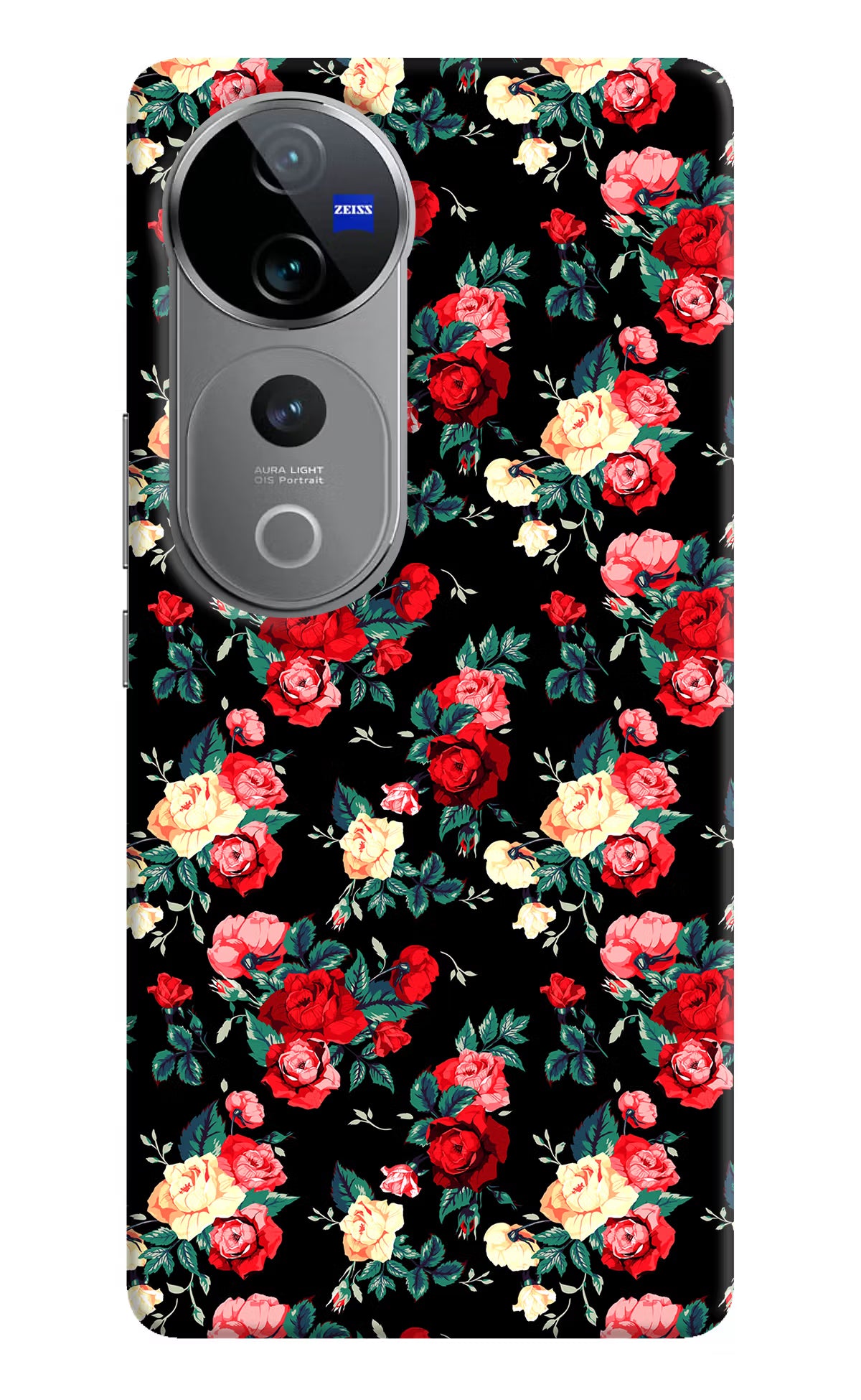 Rose Pattern Vivo V40 Pro 5G Hard Case Back Cover by Casekaro