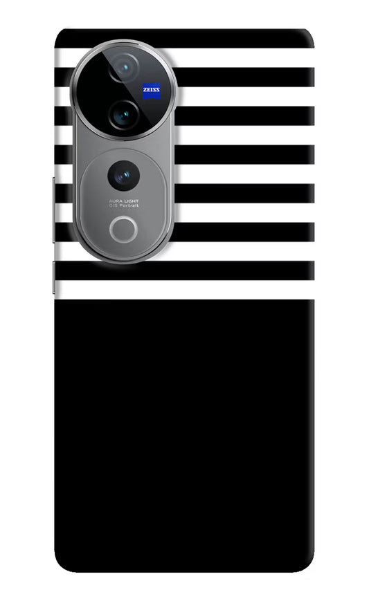 Black and White Print Vivo V40 Pro 5G Hard Case Back Cover by Casekaro
