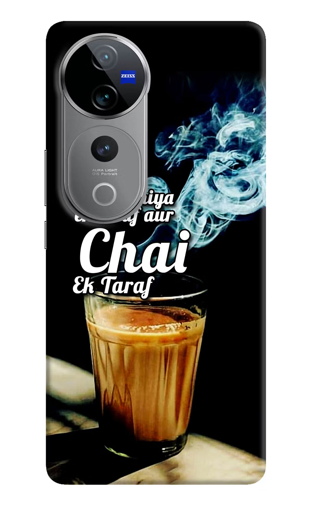 Chai Ek Taraf Quote Vivo V40 Pro 5G Hard Case Back Cover by Casekaro