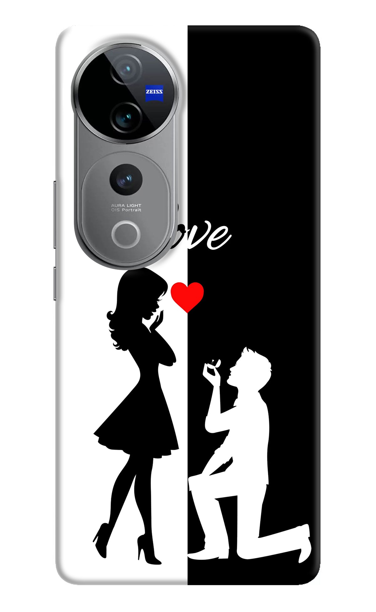 Love Propose Black And White Vivo V40 Pro 5G Back Cover