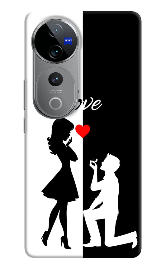 Love Propose Black And White Vivo V40 Pro 5G Back Cover