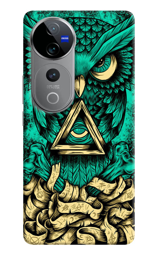 Green Owl Vivo V40 Pro 5G Hard Case Back Cover by Casekaro