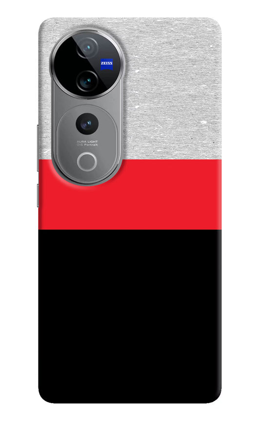 Tri Color Pattern Vivo V40 Pro 5G Hard Case Back Cover by Casekaro