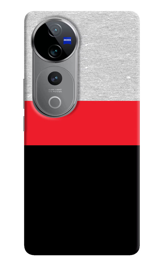 Tri Color Pattern Vivo V40 Pro 5G Hard Case Back Cover by Casekaro