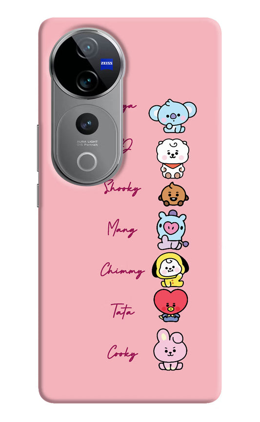 BTS names Vivo V40 Pro 5G Hard Case Back Cover by Casekaro