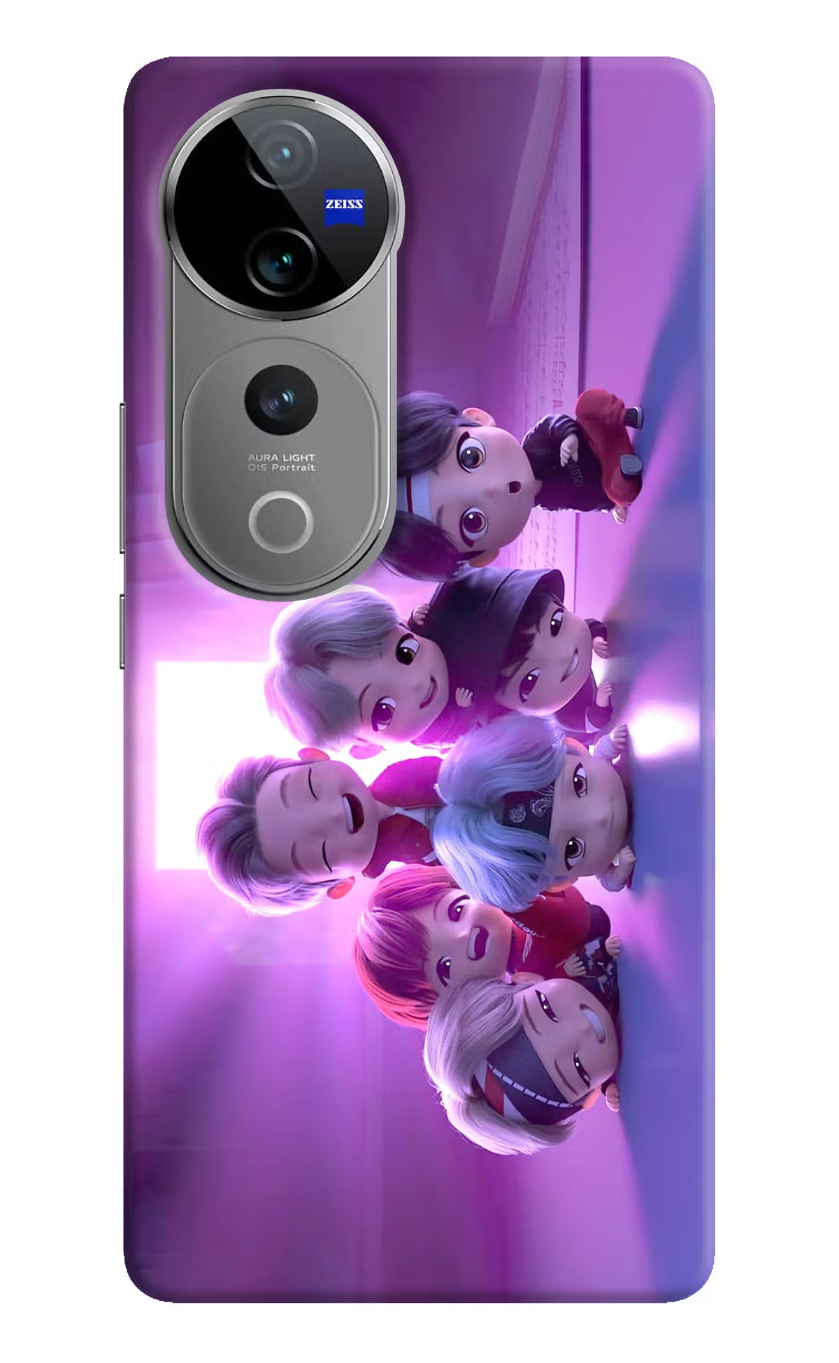 BTS Chibi Vivo V40 Pro 5G Hard Case Back Cover by Casekaro