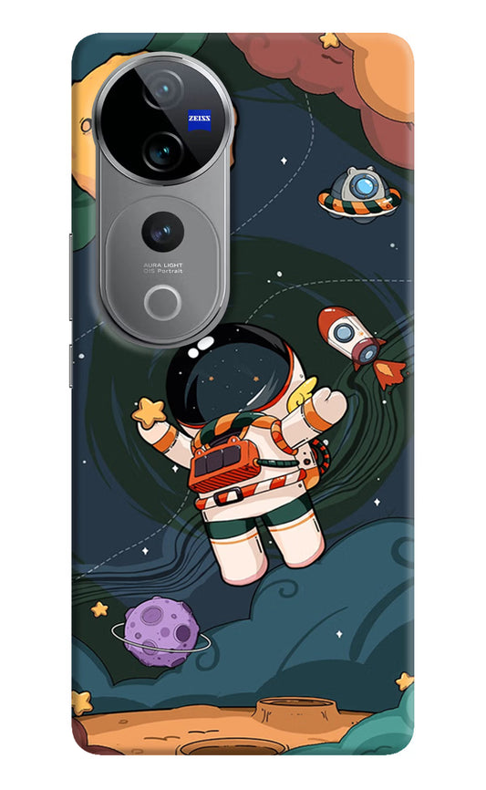 Cartoon Astronaut Vivo V40 Pro 5G Hard Case Back Cover by Casekaro