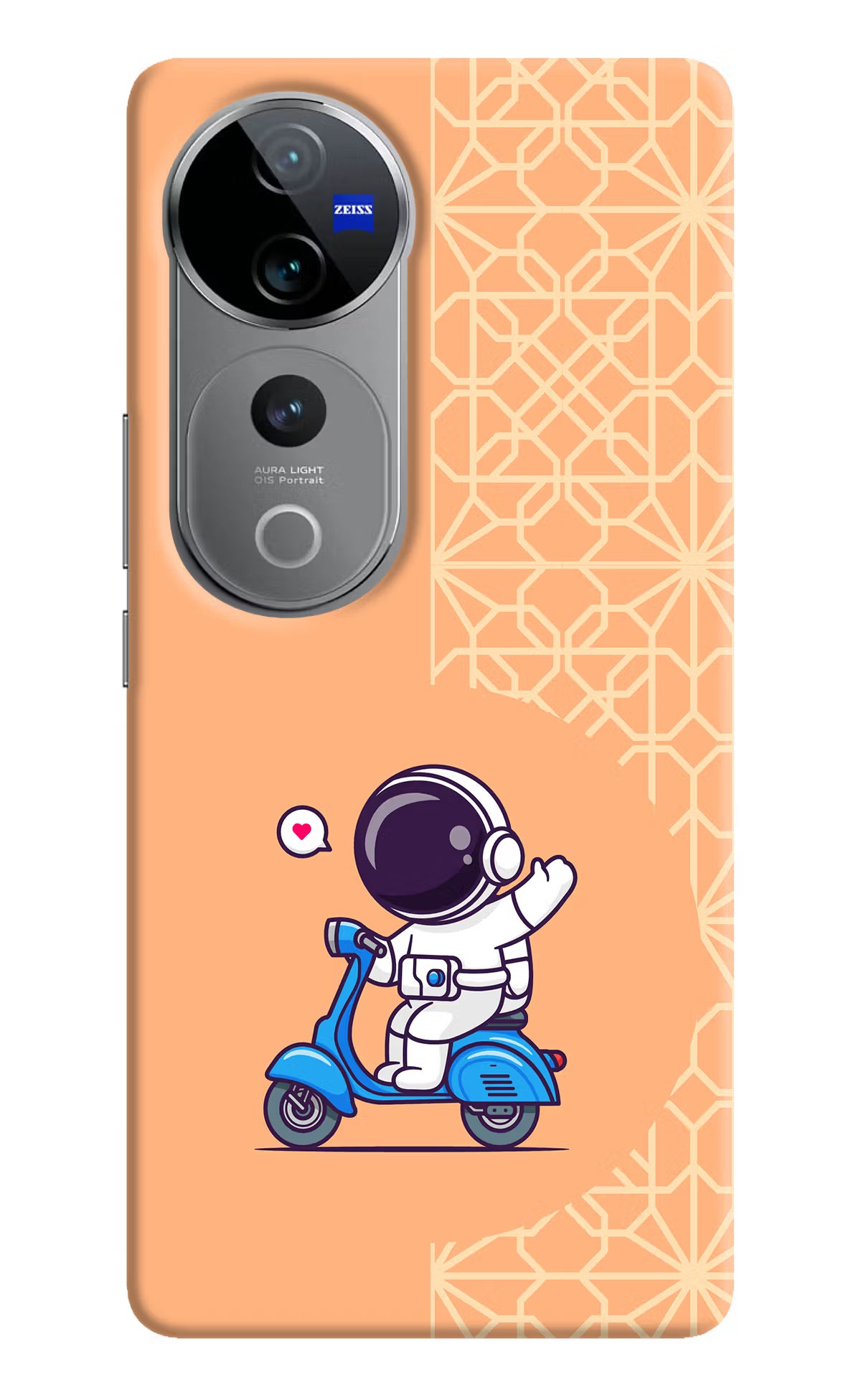 Cute Astronaut Riding Vivo V40 Pro 5G Hard Case Back Cover by Casekaro