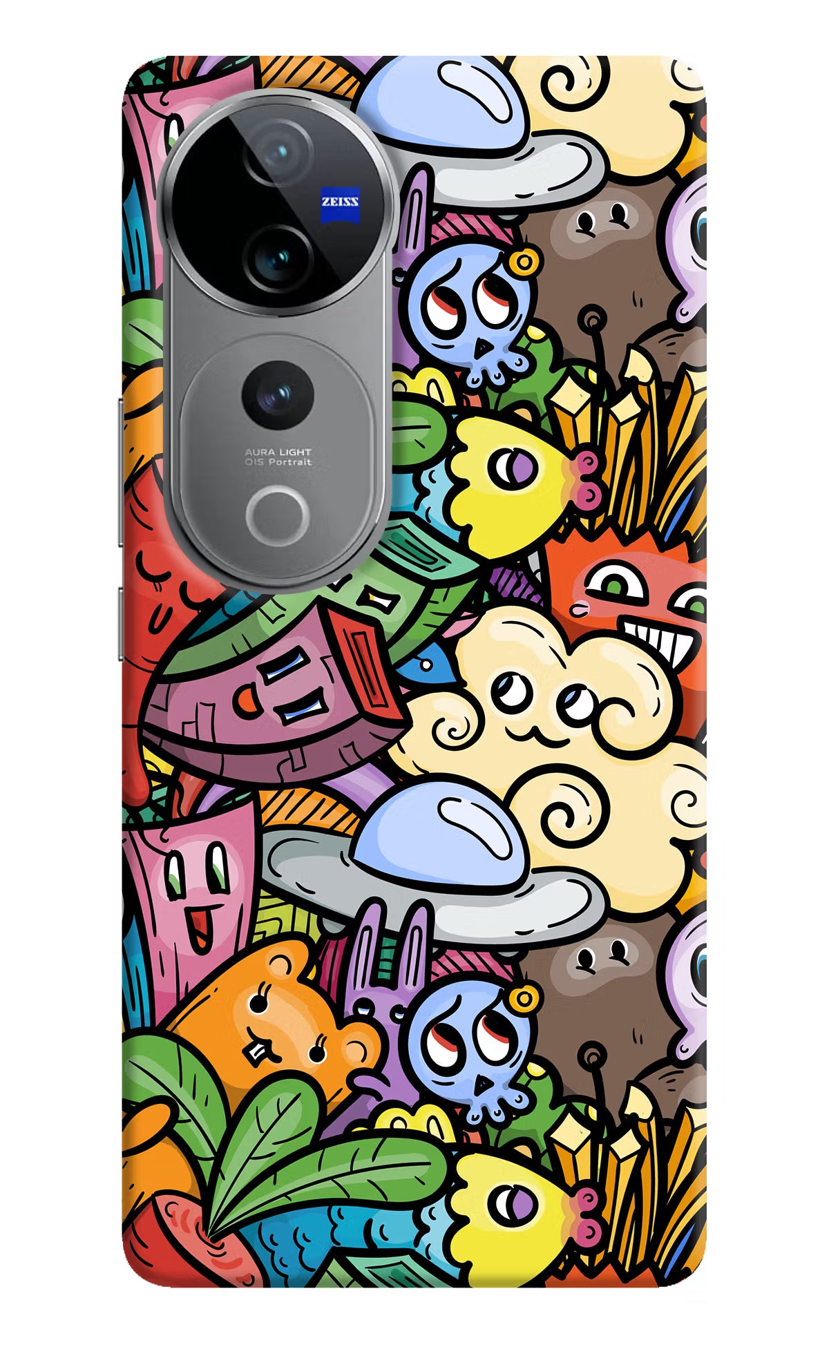 Veggie Doodle Vivo V40 Pro 5G Hard Case Back Cover by Casekaro