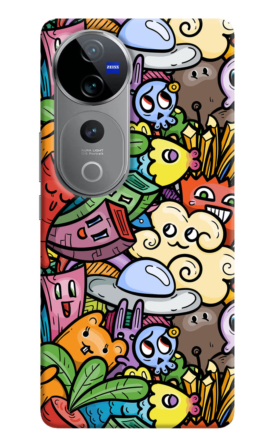 Veggie Doodle Vivo V40 Pro 5G Back Cover, Hard case