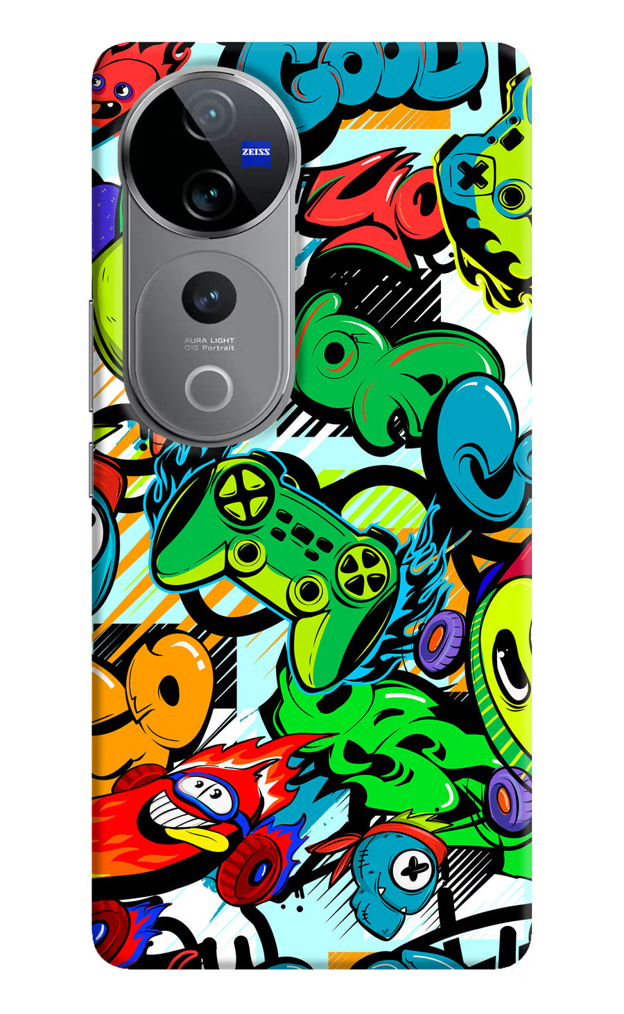 Game Doodle Vivo V40 Pro 5G Back Cover, Hard case