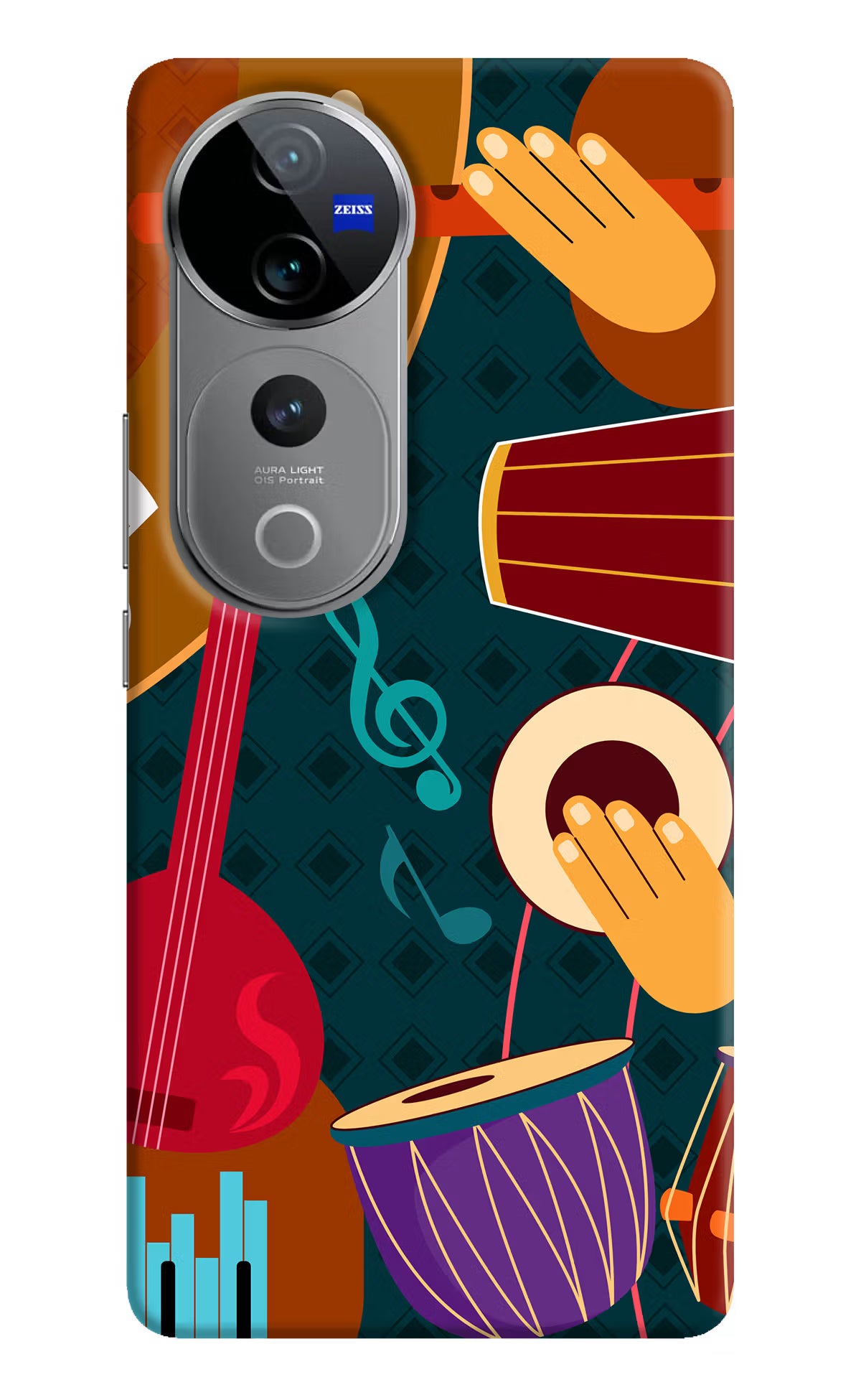 Music Instrument Vivo V40 Pro 5G Hard Case Back Cover by Casekaro