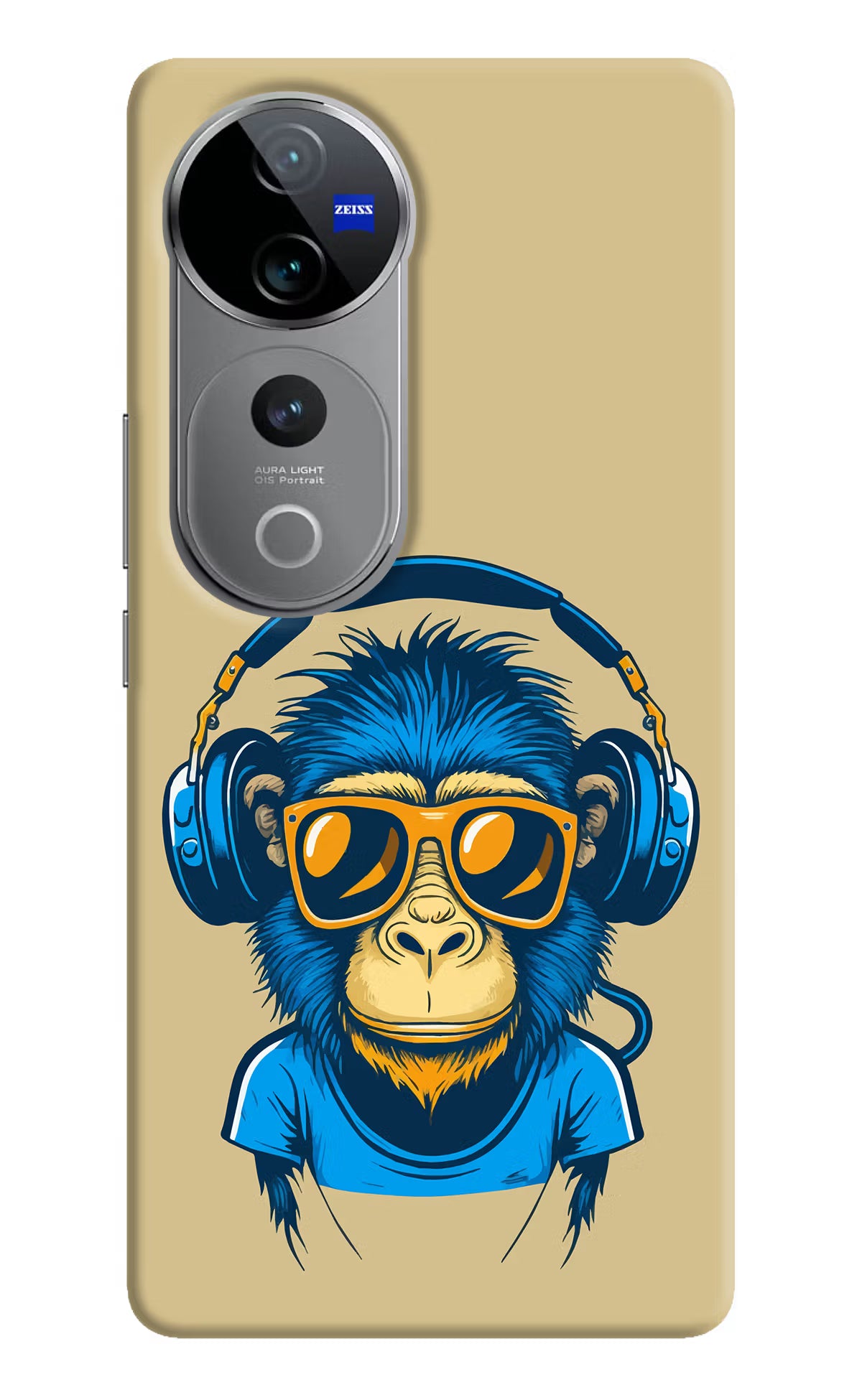 Monkey Headphone Vivo V40 Pro 5G Hard Case Back Cover by Casekaro