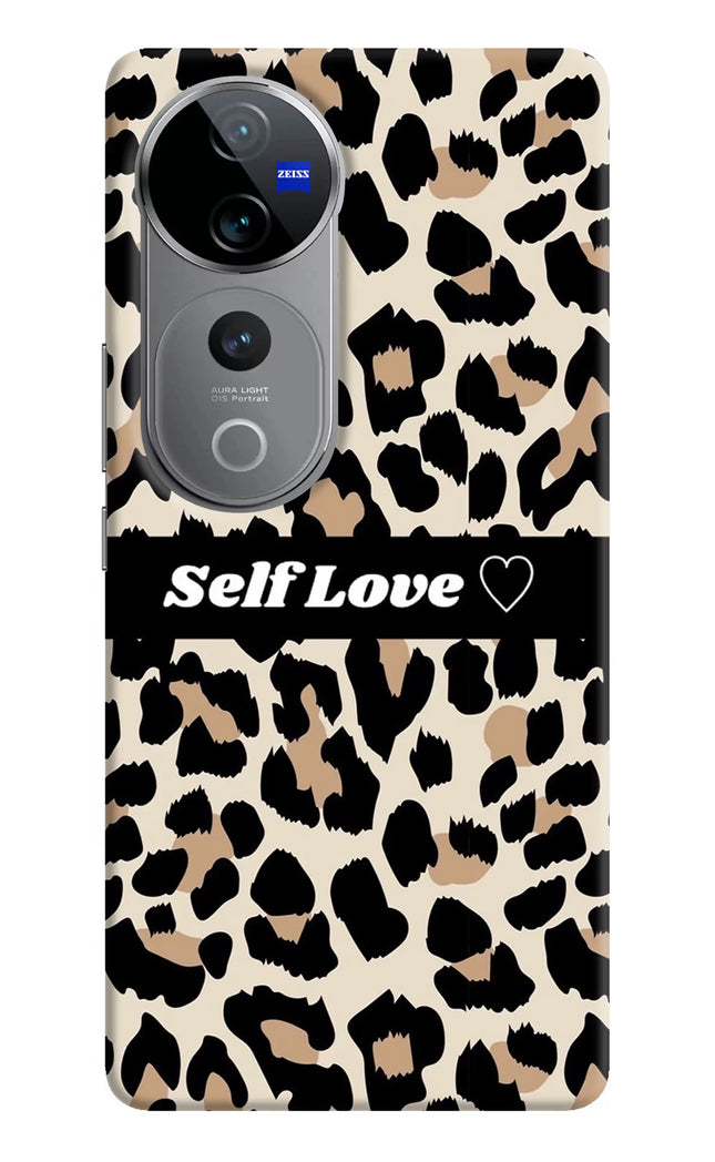 Leopard Print Self Love Vivo V40 Pro 5G Hard Case Back Cover by Casekaro