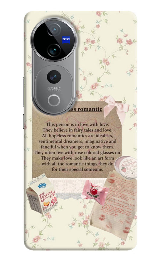 Hopeless Romantic Vivo V40 Pro 5G Hard Case Back Cover by Casekaro