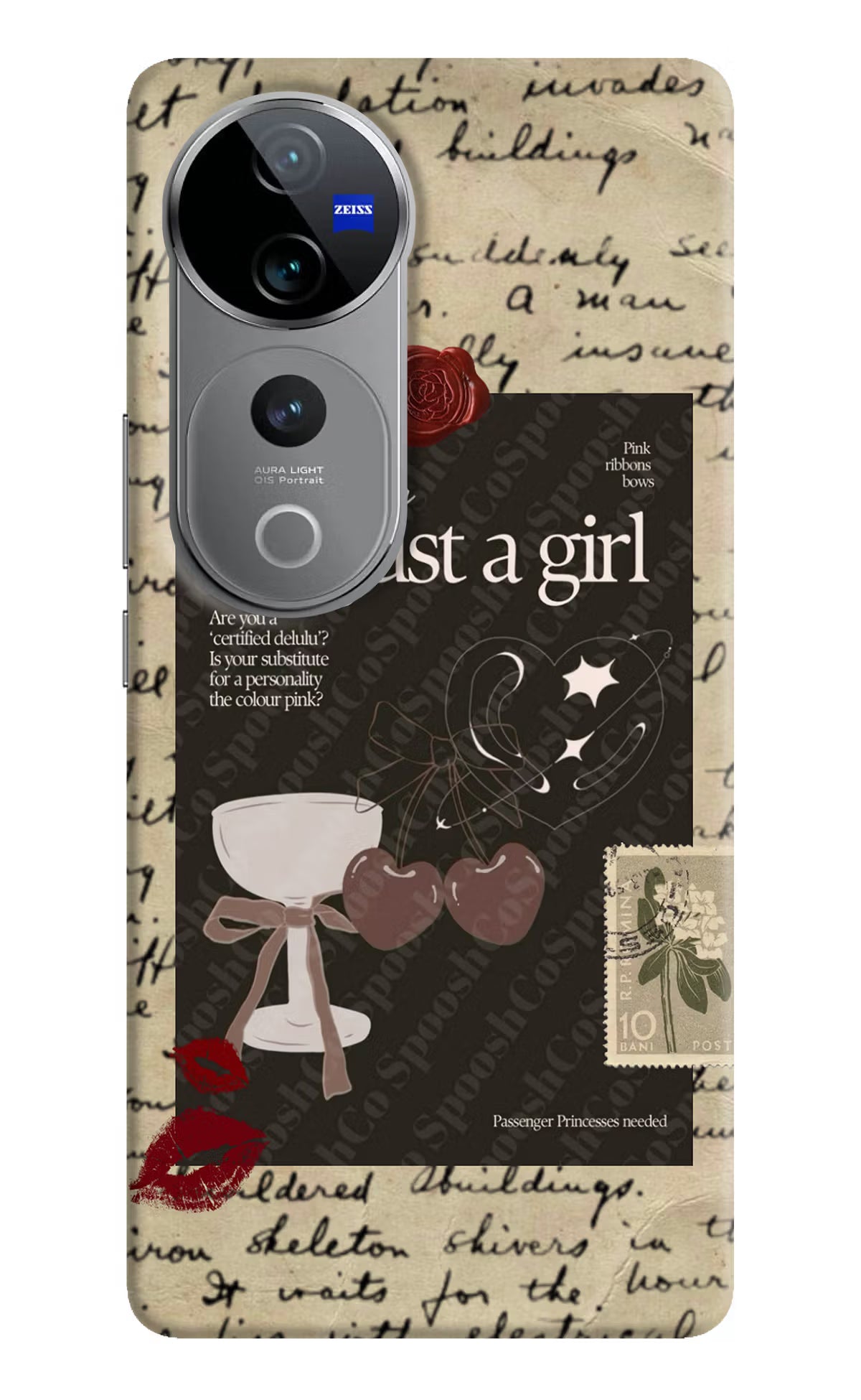 I am just a girl Vivo V40 Pro 5G Hard Case Back Cover by Casekaro