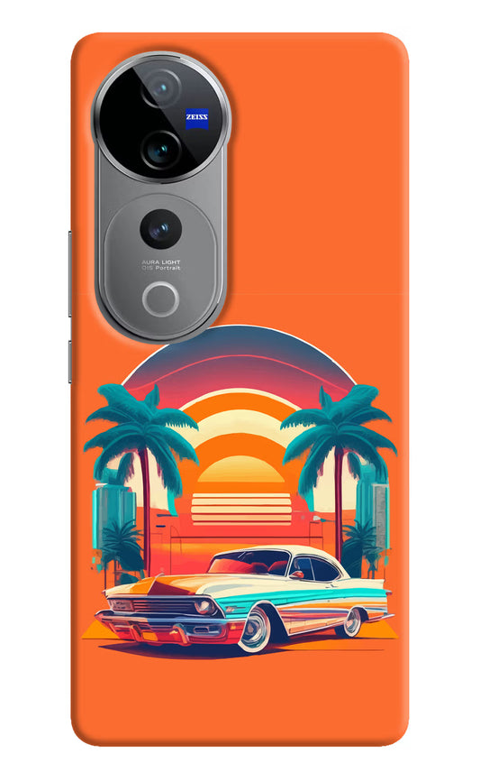 Palm Drive 80s Vivo V40 Pro 5G Hard Case Back Cover by Casekaro