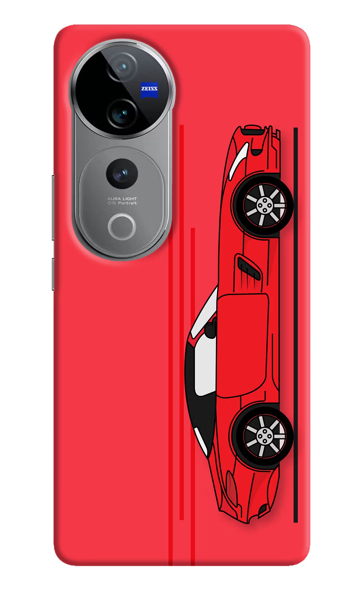 Red Velocity Vivo V40 Pro 5G Hard Case Back Cover by Casekaro