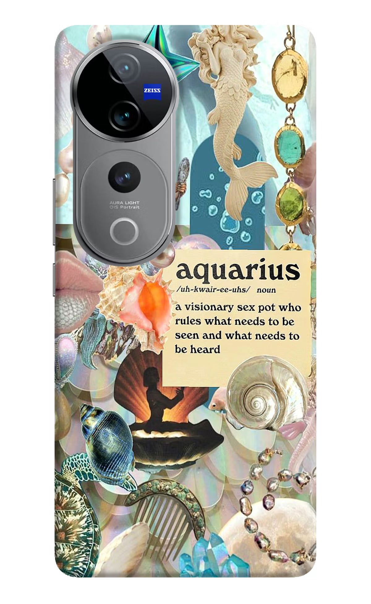 Aquarius Zodiac Vivo V40 Pro 5G Hard Case Back Cover by Casekaro