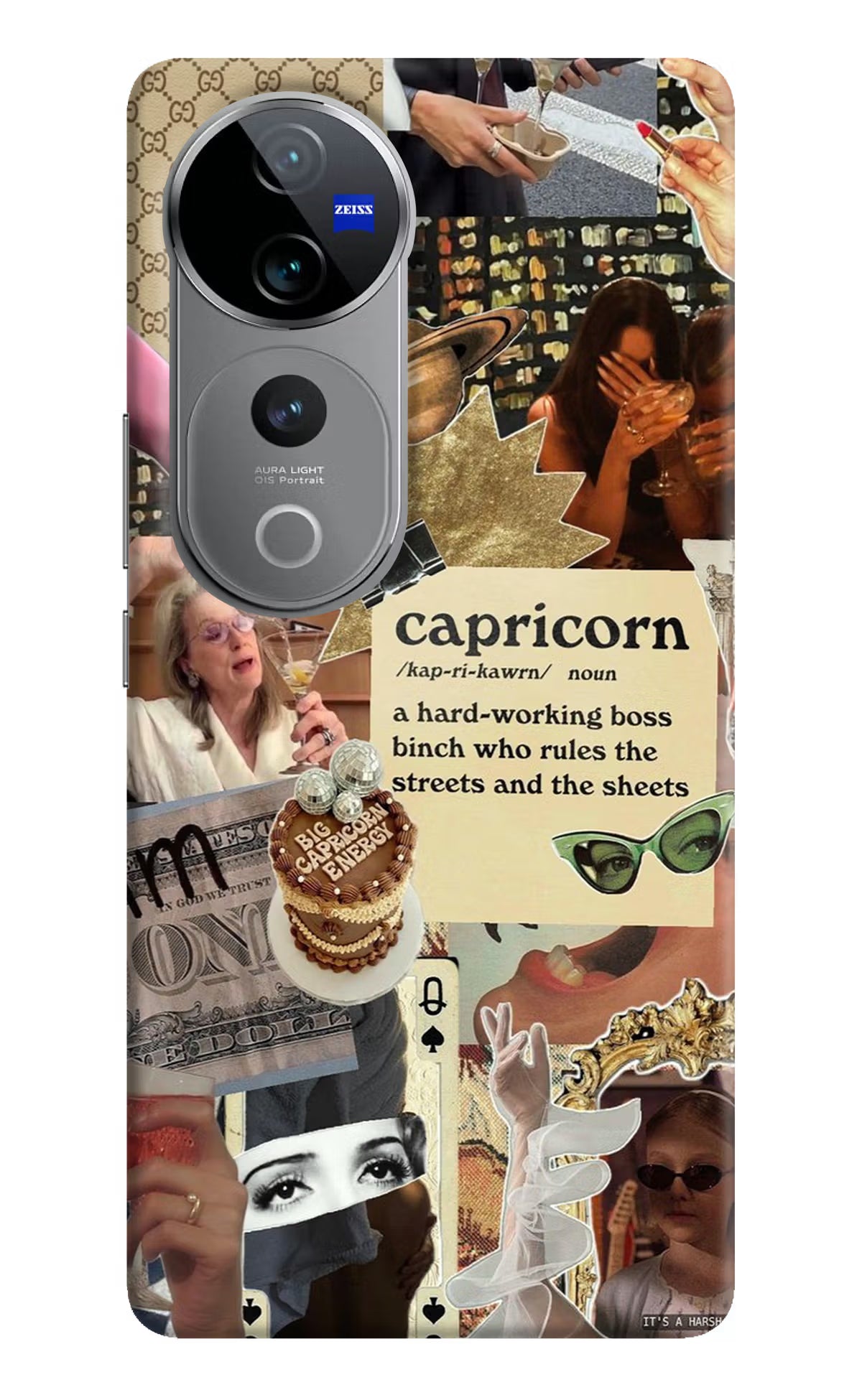 Capricorn Zodiac Vivo V40 Pro 5G Hard Case Back Cover by Casekaro