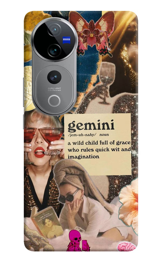 Gemini Zodiac Vivo V40 Pro 5G Hard Case Back Cover by Casekaro