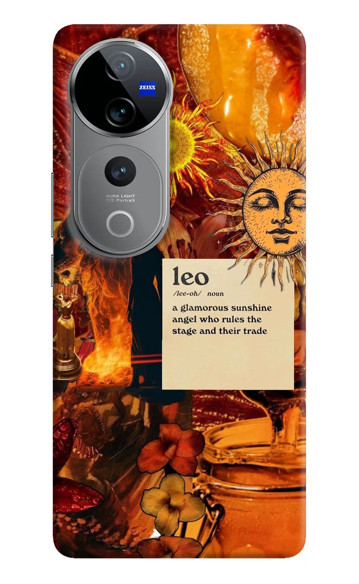Leo Zodiac Vivo V40 Pro 5G Hard Case Back Cover by Casekaro