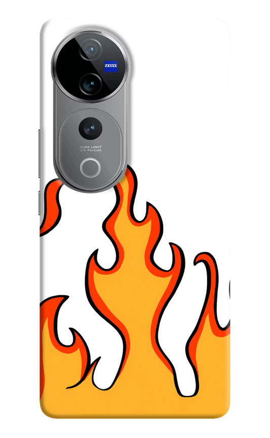 Fired Up – White Vivo V40 Pro 5G Hard Case Back Cover by Casekaro