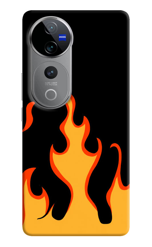 Fired Up – Black Vivo V40 Pro 5G Hard Case Back Cover by Casekaro