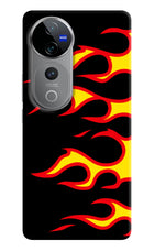 Side Sweep Flames Vivo V40 Pro 5G Hard Case Back Cover by Casekaro