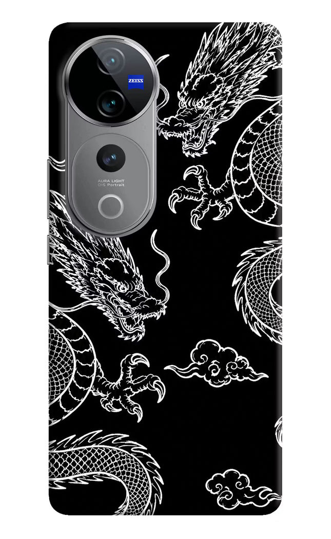 Twin Dragons Vivo V40 Pro 5G Hard Case Back Cover by Casekaro