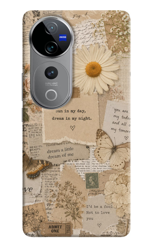 Vintage case Vivo V40 Pro 5G Hard Case Back Cover by Casekaro