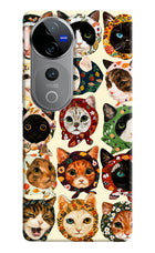 Cool Cat Vivo V40 Pro 5G Hard Case Back Cover by Casekaro