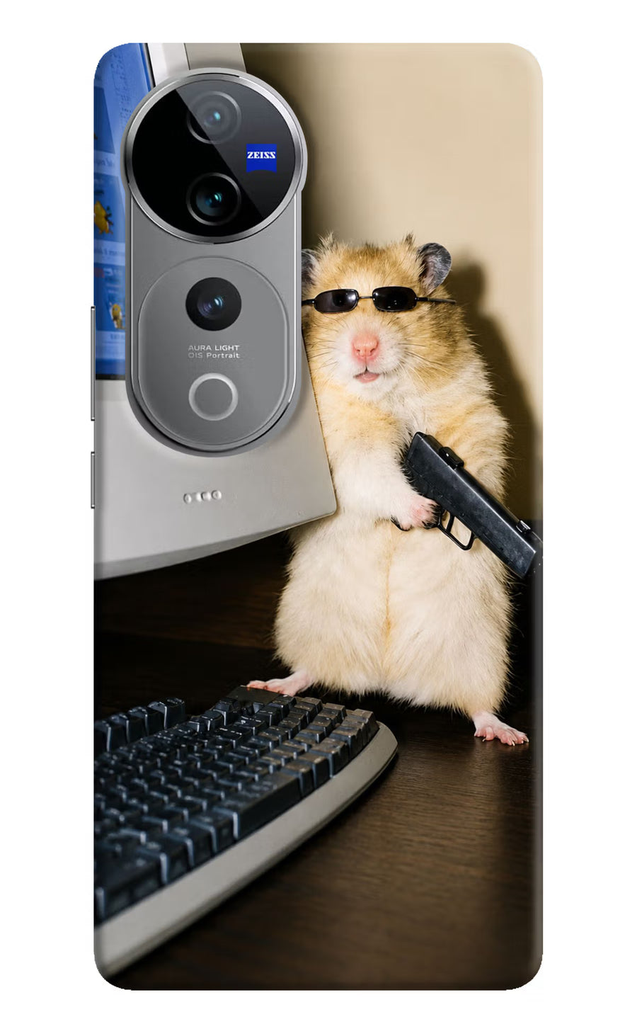 Hacker Hamster Vivo V40 Pro 5G Back Cover, Hard case